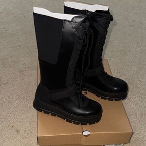 UGG Black Lace-Up Boots for Women